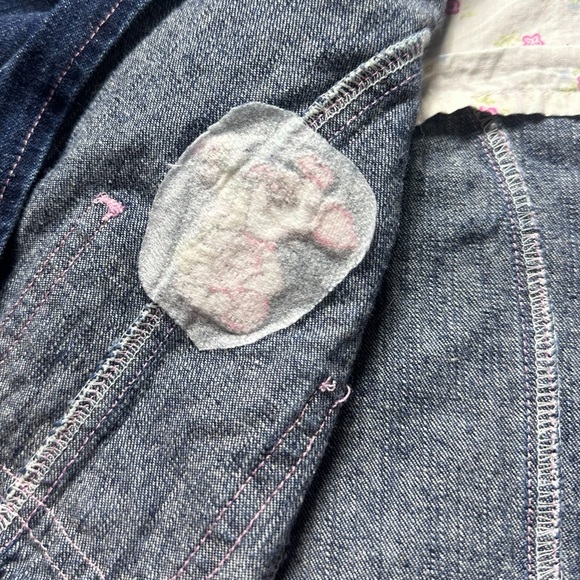 Toddler Disney Winnie The Pooh Piglet Floral Embroidered Denim Blazer Jacket 2T - Picture 6 of 12